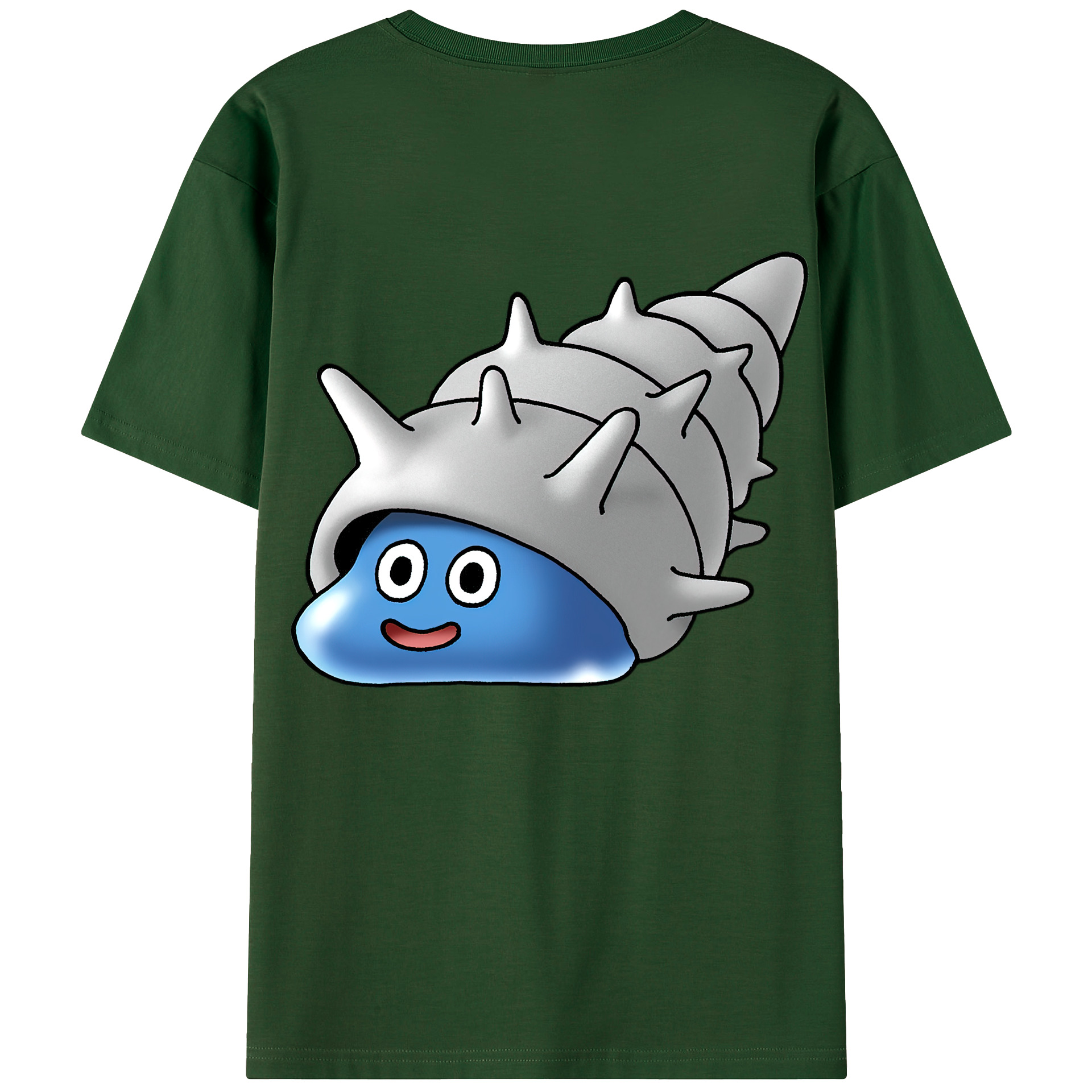 （画像用） ドラゴンクエスト Doragon Kuesuto Dragon Quest 綿100％半袖Tシャツ（背面プリント）